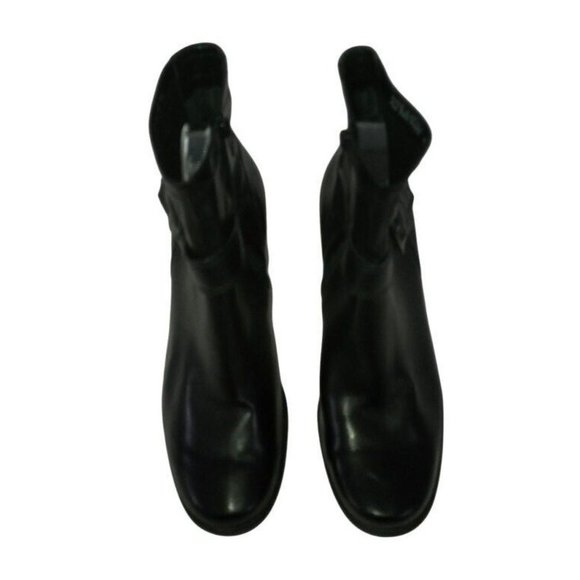 Franco Sarto Boots, Black Vegan Leather, Stretch Fabric, Ankle Booties Womens 10 - Picture 3 of 10